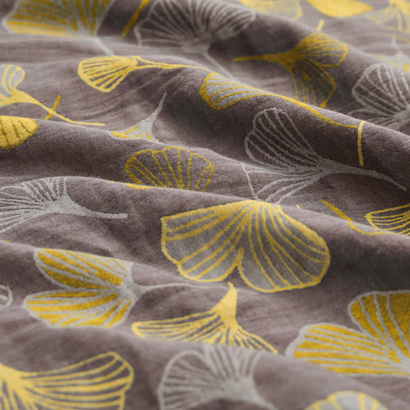 Ownkoti Large Ginkgo Leaf Cotton Jacquard Fabric - image 6