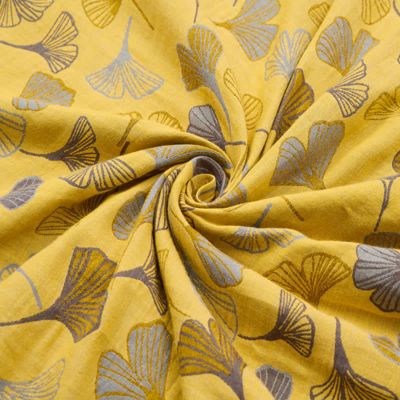 Ownkoti Large Ginkgo Leaf Cotton Jacquard Fabric - image 2