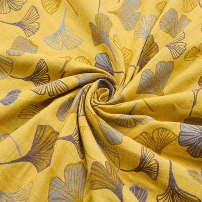 Ownkoti Large Ginkgo Leaf Cotton Jacquard Fabric - image 2
