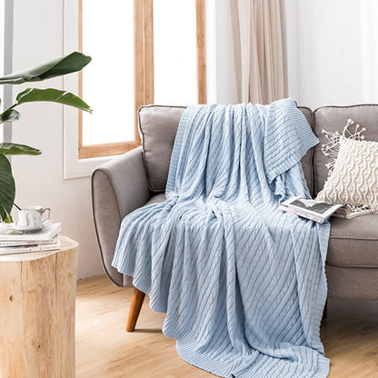 Ownkoti Solid Color Cotton Sofa Knit Blanket - image 15