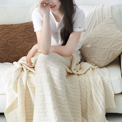 Ownkoti Solid Color Cotton Sofa Knit Blanket - image 11