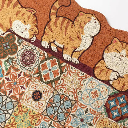 Ownkoti Whimsical Cat Patchwork Entryway Rug - image 3