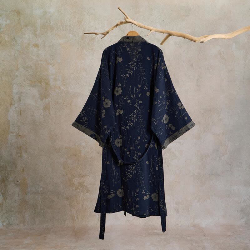 Ownkoti Garden Floral Organic Cotton Kimono Robe - image 1