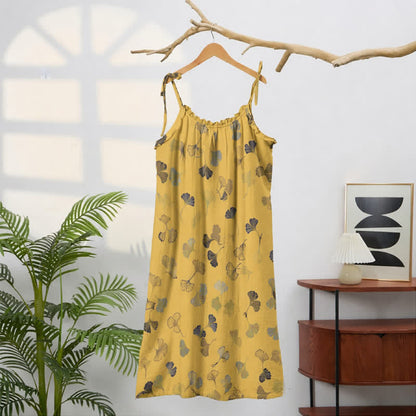 Ownkoti Ginkgo Leaf Tie Strap Lounge NightDress - image 16