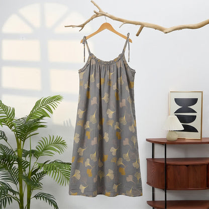 Ownkoti Ginkgo Leaf Tie Strap Lounge NightDress - image 21