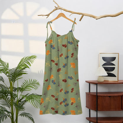 Ownkoti Ginkgo Leaf Tie Strap Lounge NightDress - image 41