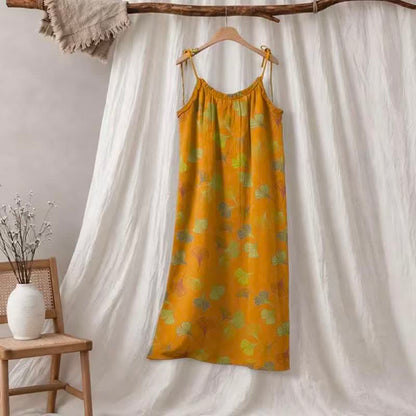 Ownkoti Ginkgo Leaf Tie Strap Lounge NightDress - image 55