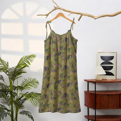 Ownkoti Ginkgo Leaf Tie Strap Lounge Nightgown - image 76