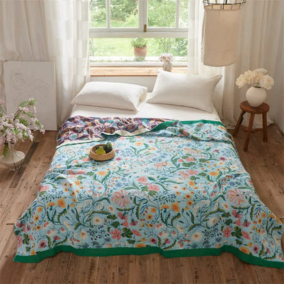 Ownkoti Meadow Reversible Cotton Mulin Blanket Quilt - image 1
