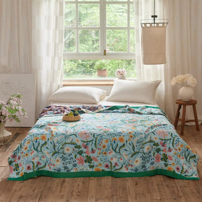 Ownkoti Meadow Reversible Cotton Mulin Blanket Quilt - King - image 2