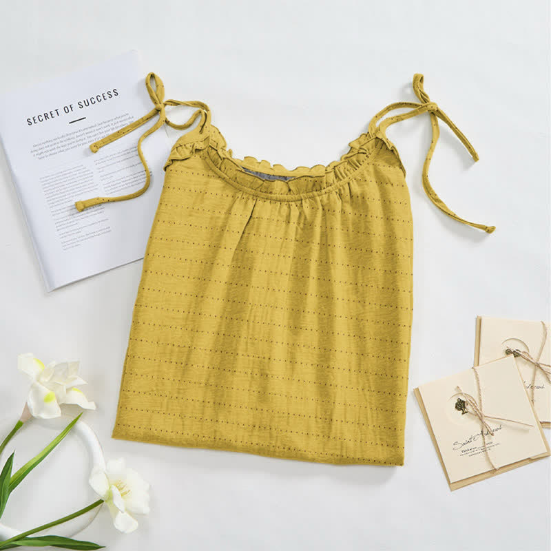 Ownkoti Sunwashed Solid Color Tie Strap Lounge Dress - image 6