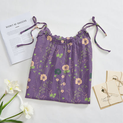 Ownkoti Wildflower Tie Strap Boho Lounge Maxi Dress - image 3