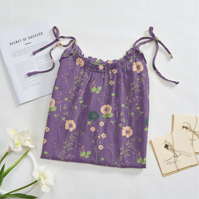 Ownkoti Wildflower Tie Strap Boho Lounge Maxi Dress - image 2