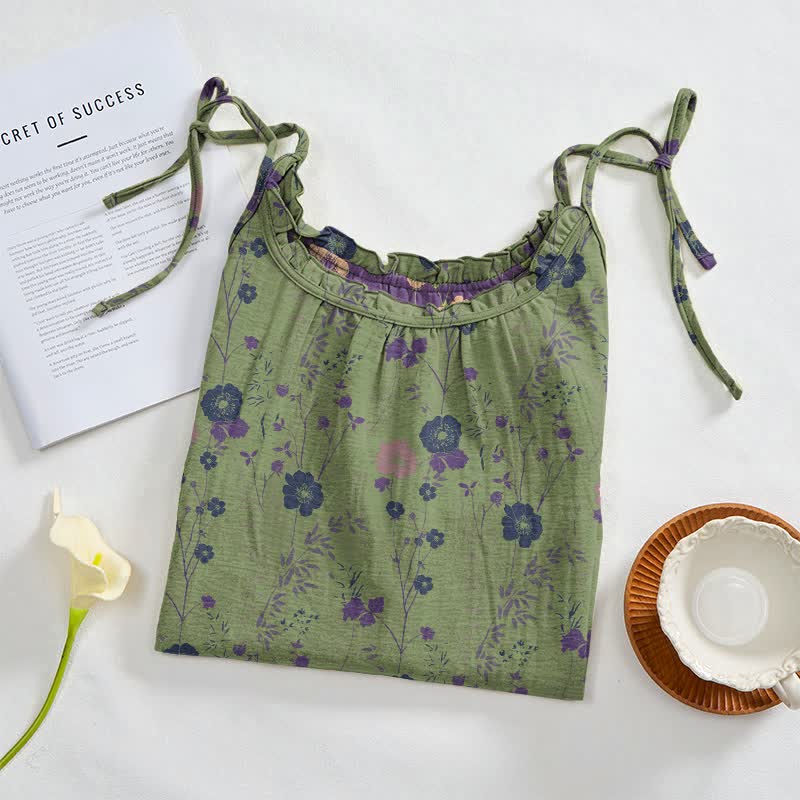 Ownkoti Wildflower Tie Strap Boho Nightgown - image 10