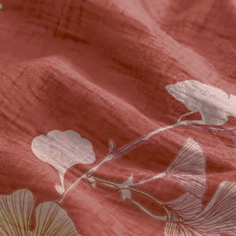Ownkoti Ginkgo Leaf Tie Strap Maxi Nightgown - image 4