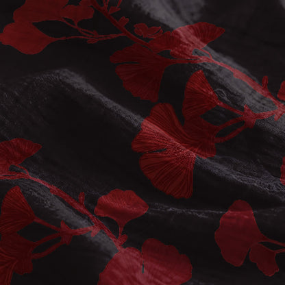 Ownkoti Ginkgo Leaf Tie Strap Maxi Nightgown - image 34