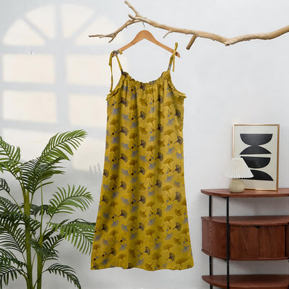 Ownkoti Ginkgo Floral Tie Strap Lounge Dress - image 6