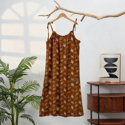 Ownkoti Ginkgo Floral Tie Strap Lounge Dress - image 31