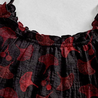 Ownkoti Ginkgo Floral Tie Strap Lounge Dress - image 38