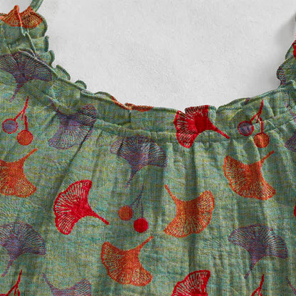 Ownkoti Ginkgo Floral Tie Strap Lounge Dress - image 48