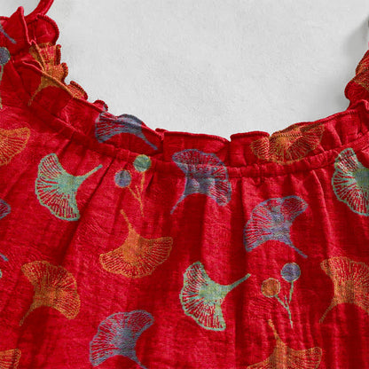 Ownkoti Ginkgo Floral Tie Strap Lounge Dress - image 3