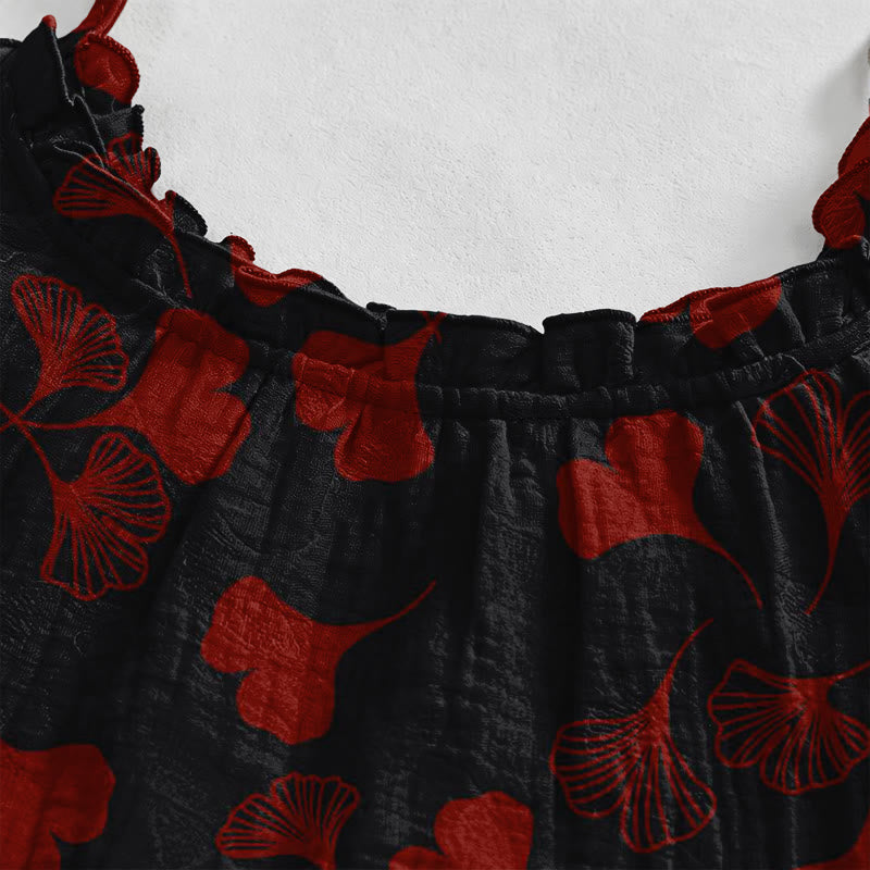 Ownkoti Ginkgo Leaf Tie Strap Lounge NightDress - image 68