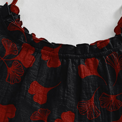 Ownkoti Ginkgo Leaf Tie Strap Lounge NightDress - image 68