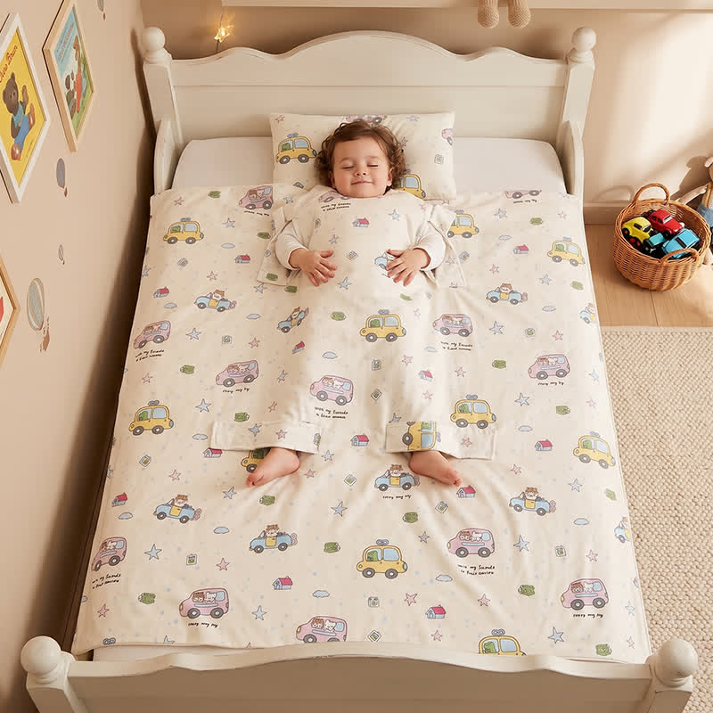 Ownkoti Cotton Gauze Little Cars Kick-Proof Baby Blanket - image 2