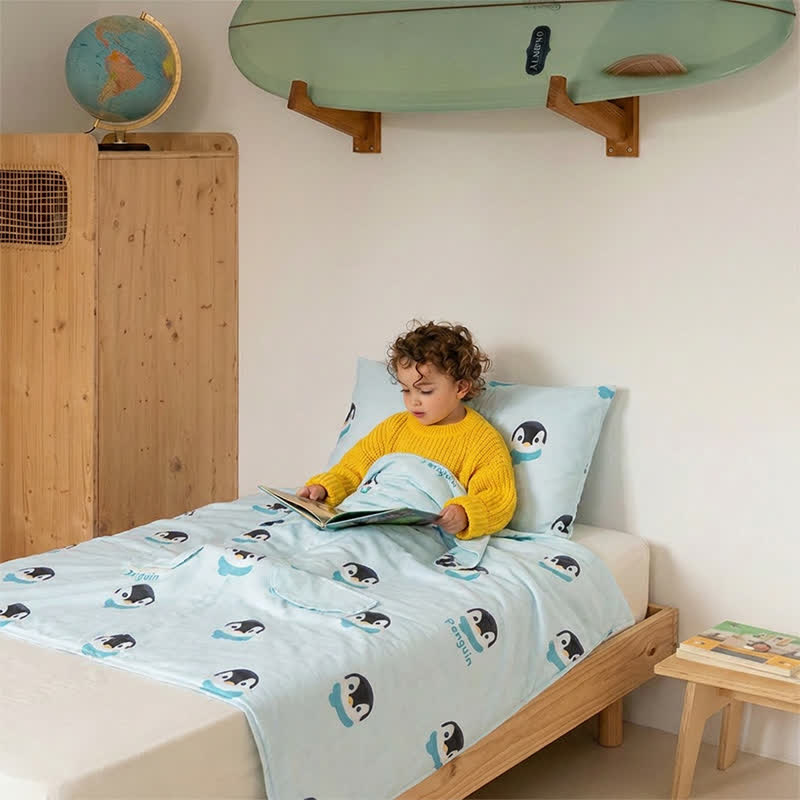 Ownkoti Penguin Dream Cotton Gauze Baby Quilt - image 3
