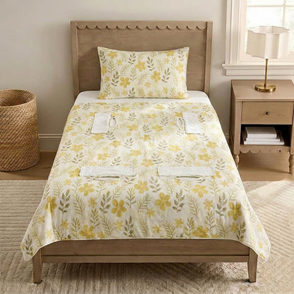 Ownkoti Yellow Floral Cotton Quilted Baby Blanket - image 2