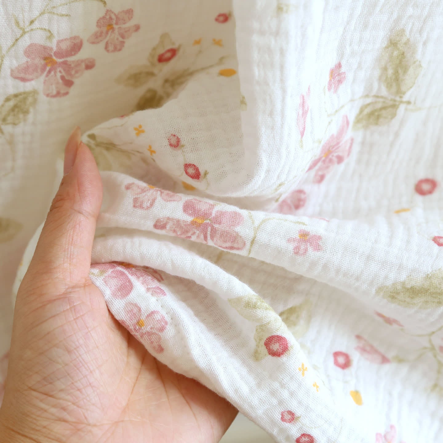 Ownkoti Floral Cotton Gauze Ruffle Kimono Nightgown - image 10
