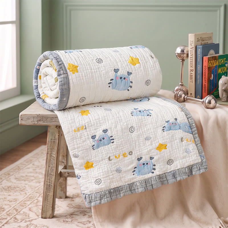 Ownkoti Blue Crab Lyocell Quilted Baby Blanket - image 3