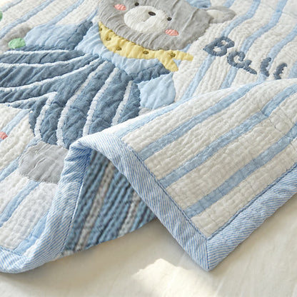 Ownkoti Striped Bear Lyocell Quilted Baby Quilt - image 4