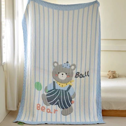 Ownkoti Striped Bear Lyocell Quilted Baby Blanket - image 6