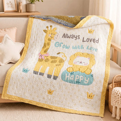 Ownkoti Giraffe and Lion Lyocell Quilted Baby Quilt - image 1