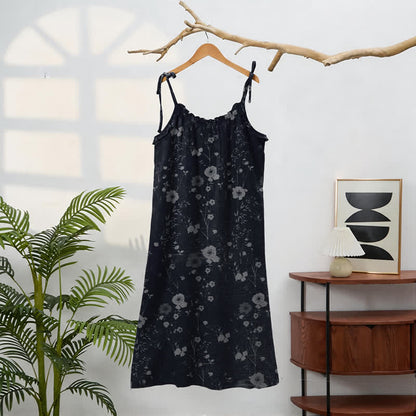 Ownkoti Wildflower Tie Strap Boho Lounge Maxi Dress - image 1