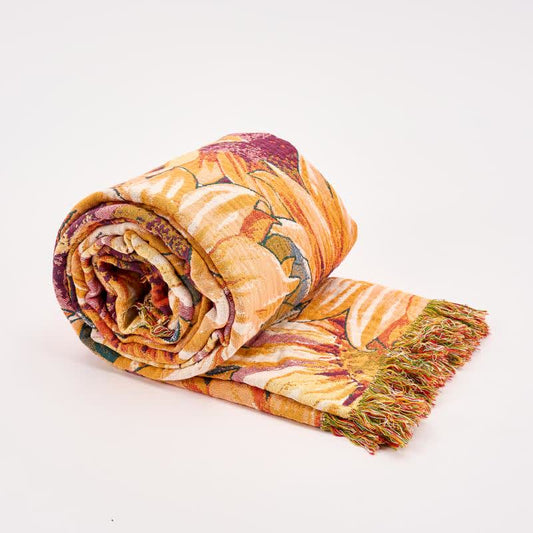 Ownkoti Boho Sunflower Cotton Gauze Bedspread Quilt - image 0