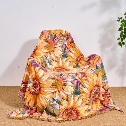 Ownkoti Boho Sunflower Cotton Gauze Bedspread Quilt - image 5
