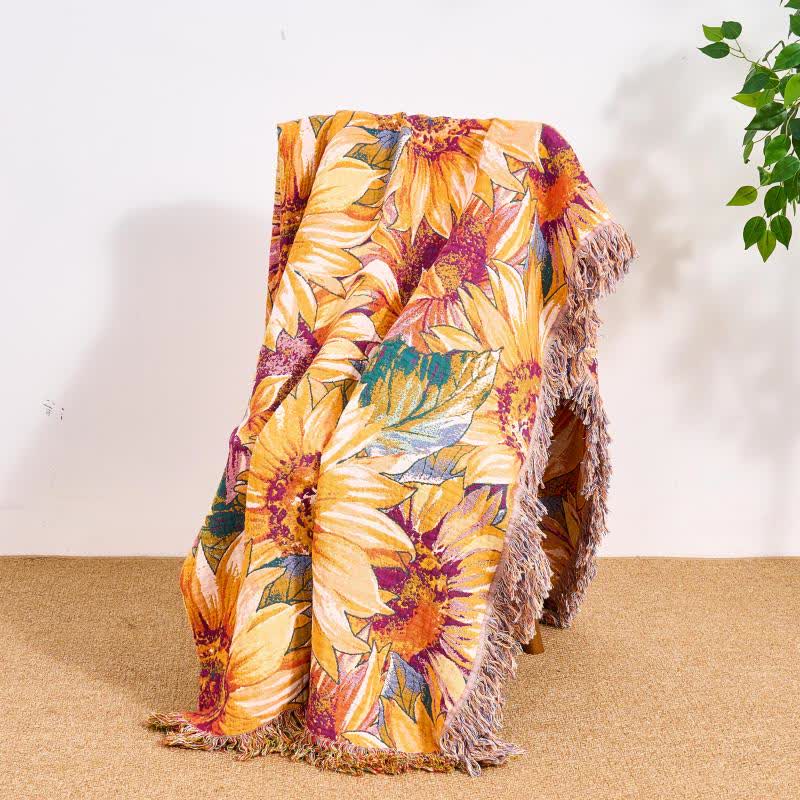 Ownkoti Boho Sunflower Cotton Gauze Bedspread Quilt - image 7