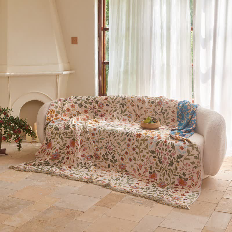 Ownkoti Floral Cotton Muslin Tassel Reversible Quilt - image 4