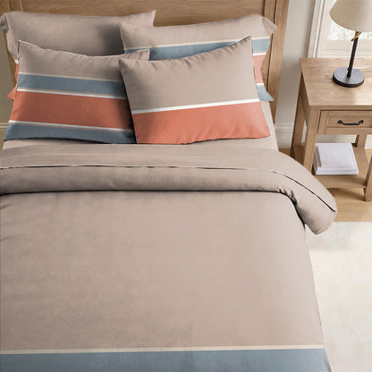 Ownkoti Earth Tone Striped Twin XL Bedding Set - image 1