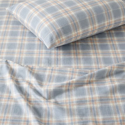 Ownkoti Blue Plaid Cotton Twin XL Bedding Set - image 5