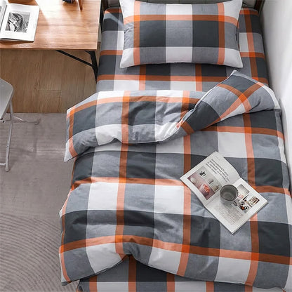 Ownkoti Modern Grey Plaid Twin XL Bedding Set - image 1