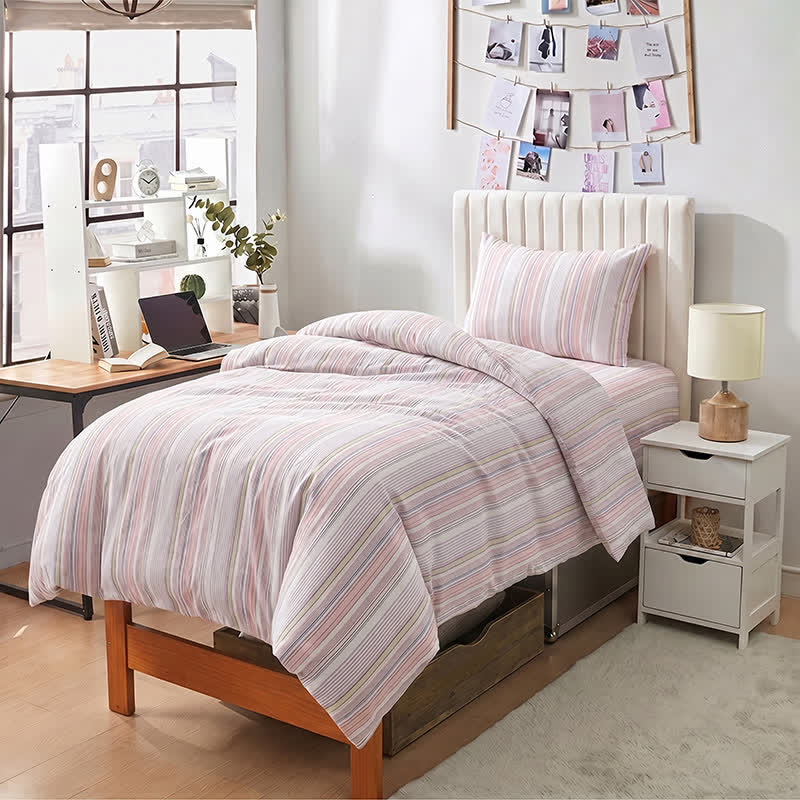 Ownkoti  Pastel Stripe Twin XL Dorm Bedding Set - image 11