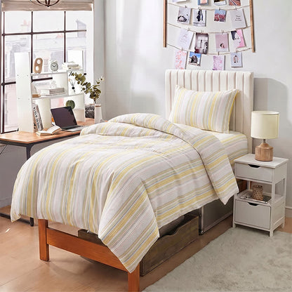 Ownkoti  Pastel Stripe Twin XL Dorm Bedding Set - image 1