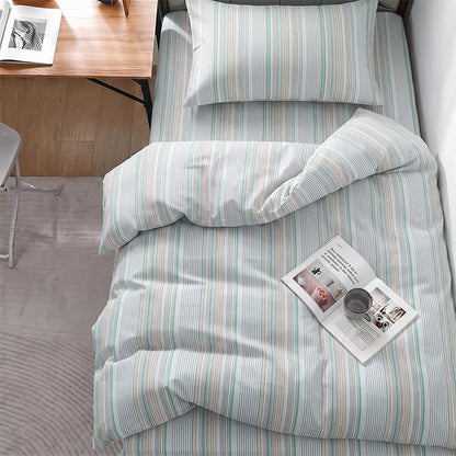Ownkoti  Pastel Stripe Twin XL Dorm Bedding Set - Twin XL - Green - 3-Piece Duvet Set - image 15