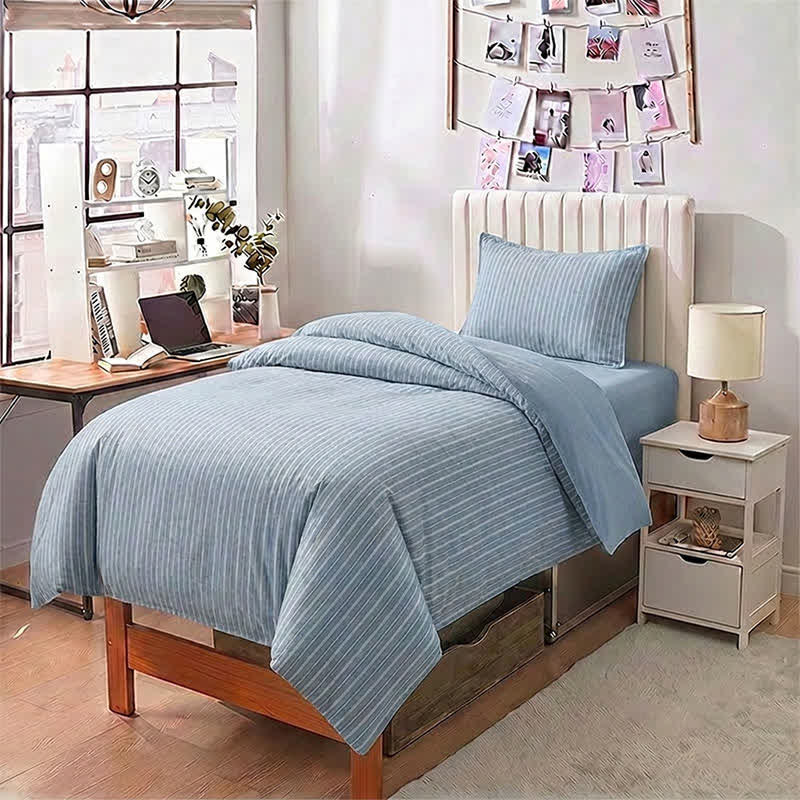 Ownkoti Nordic Stripe Cotton Twin XL Bedding Set - image 1