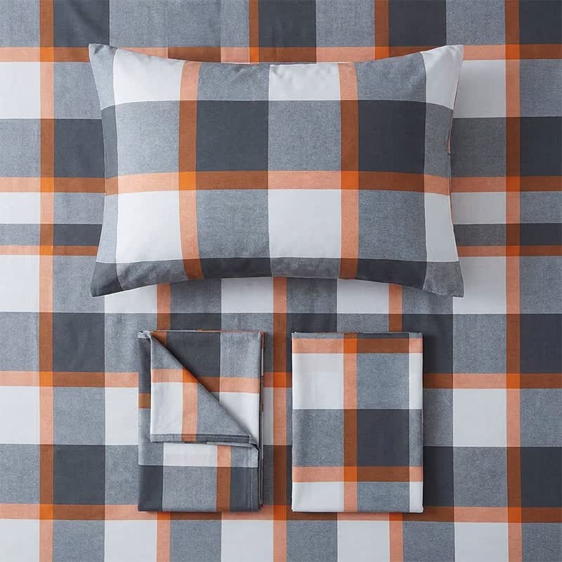 Ownkoti Modern Grey Plaid Twin XL Bedding Set - image 4