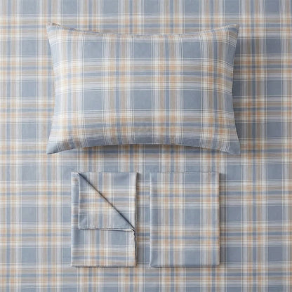 Ownkoti Blue Plaid Cotton Twin XL Bedding Set - image 4