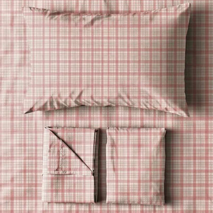 Ownkoti Soft Pink Plaid Twin XL Bedding Set - image 2